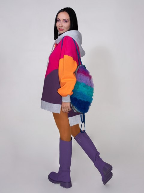 BLUZA KOLOROWA Z KAPTUREM B