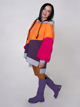 BLUZA KOLOROWA Z KAPTUREM C