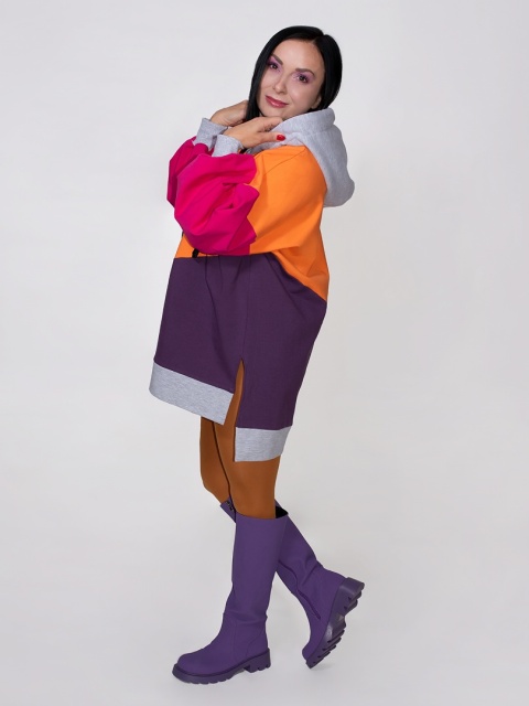 BLUZA KOLOROWA Z KAPTUREM C