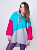 BLUZA KOLOROWA Z KAPTUREM D