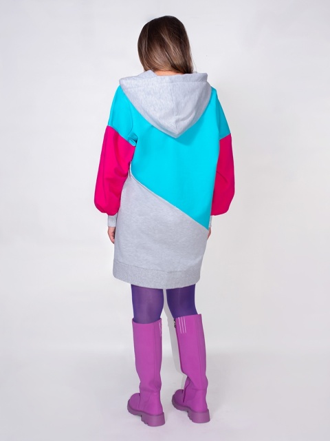 BLUZA KOLOROWA Z KAPTUREM D