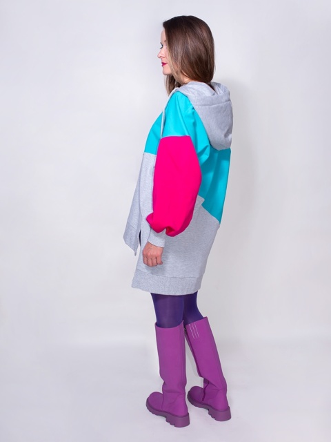 BLUZA KOLOROWA Z KAPTUREM D