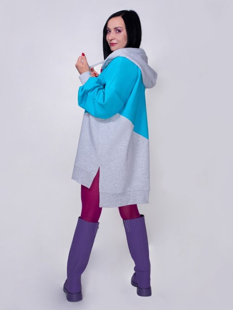 BLUZA KOLOROWA Z KAPTUREM E