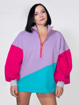 BLUZA KOLOROWA ZE STÓJKĄ E