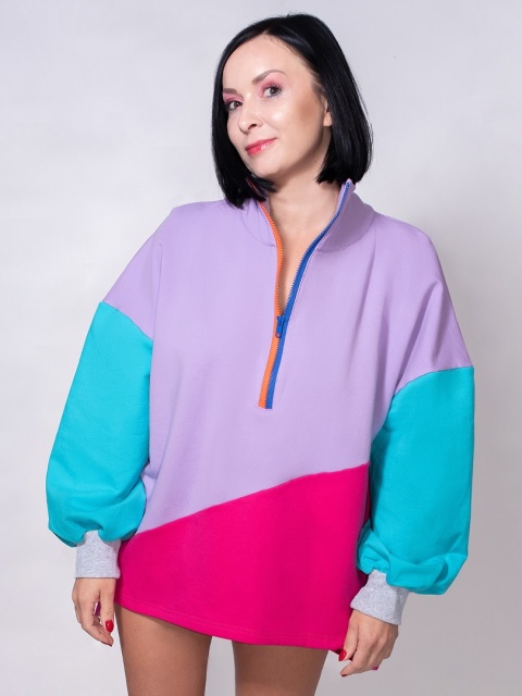 BLUZA KOLOROWA ZE STÓJKĄ B