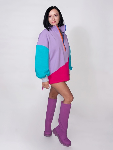 BLUZA KOLOROWA ZE STÓJKĄ B