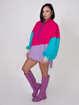 BLUZA KOLOROWA ZE STÓJKĄ A