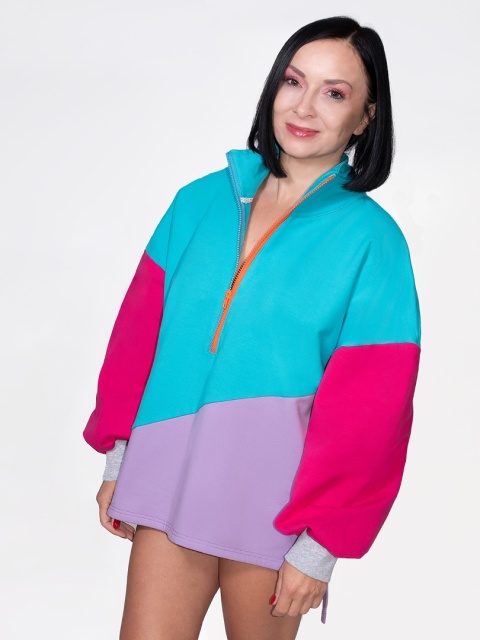 BLUZA KOLOROWA ZE STÓJKĄ D