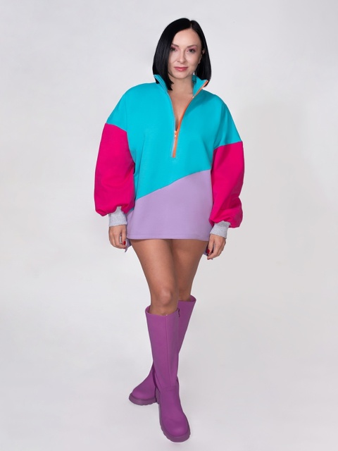 BLUZA KOLOROWA ZE STÓJKĄ D