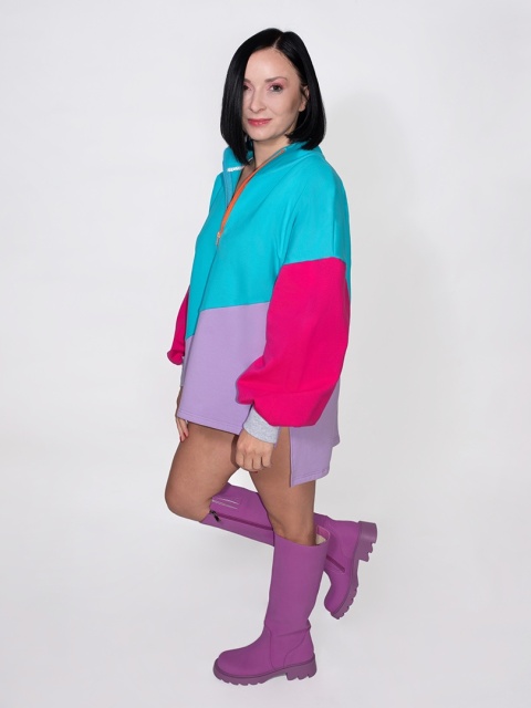 BLUZA KOLOROWA ZE STÓJKĄ D