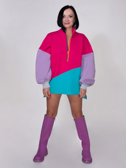 BLUZA KOLOROWA ZE STÓJKĄ F