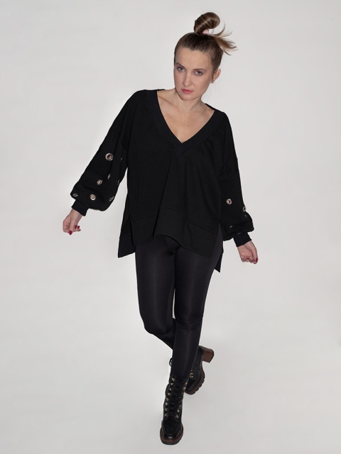 BLUZA Z OCZKAMI CZERŃ