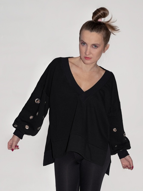 BLUZA Z OCZKAMI CZERŃ