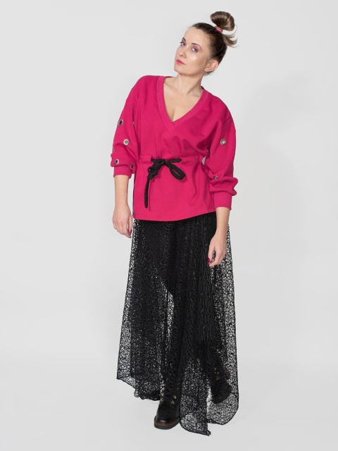 BLUZA Z TUNELEM PINK