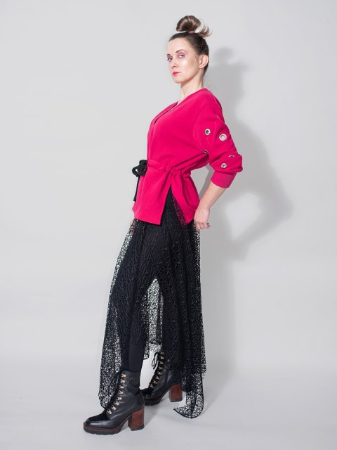 BLUZA Z TUNELEM PINK