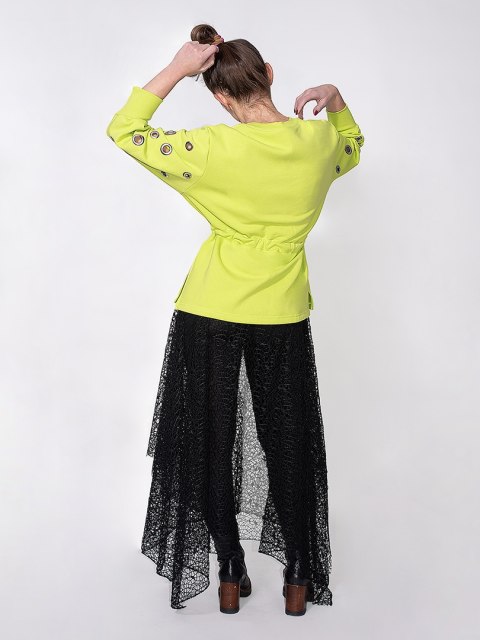 BLUZA Z TUNELEM LIMONKA