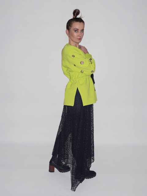 BLUZA Z TUNELEM LIMONKA