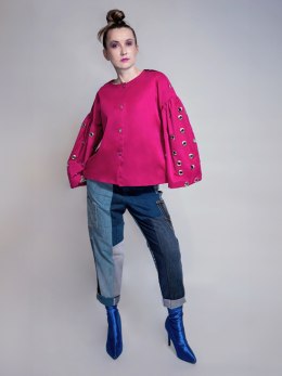 KOSZULA/KURTKA Z OCZKAMI PINK