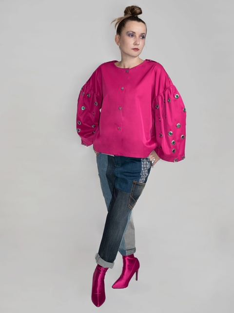 KOSZULA/KURTKA Z OCZKAMI PINK