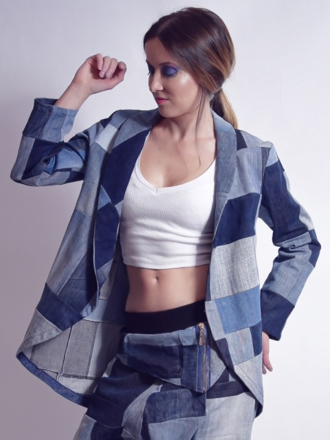 MARYNARKA PATCHWORKOWA