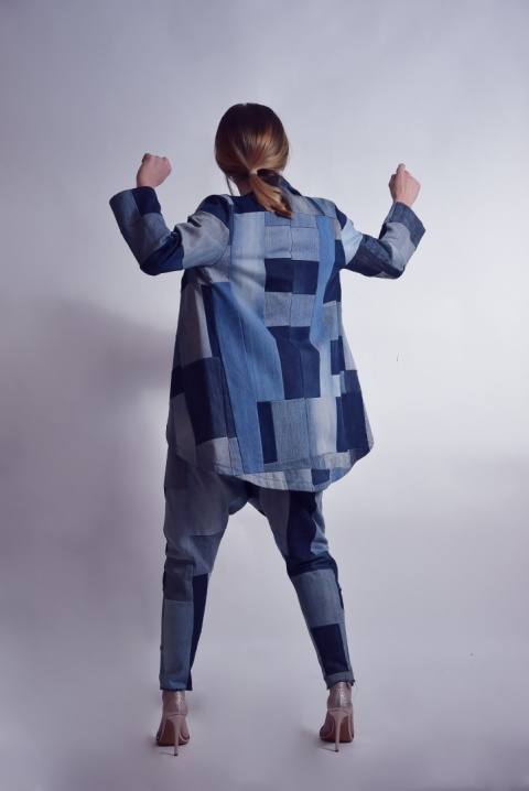 MARYNARKA PATCHWORKOWA