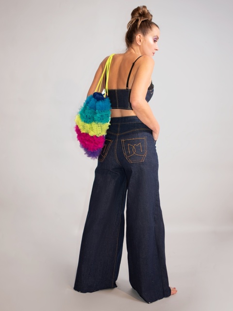 SPODNIE JEANSOWE Z SZEROKIMI NOGAWKAMI