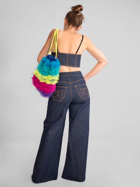 SPODNIE JEANSOWE Z SZEROKIMI NOGAWKAMI