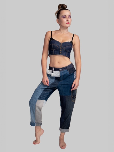 SPODNIE PATCHWORKOWE