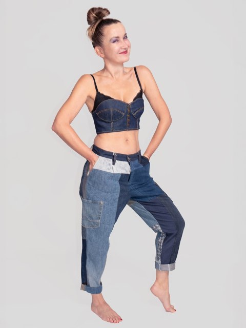 SPODNIE PATCHWORKOWE