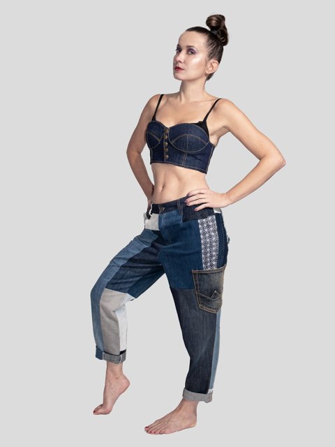 SPODNIE PATCHWORKOWE