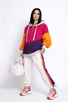 BLUZA KOLOROWA Z KAPTUREM B