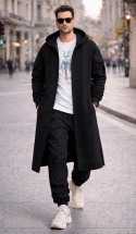 BLUZA MĘSKA Z KAPTUREM BLACK