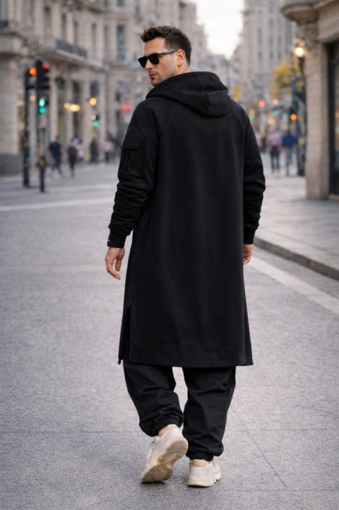 BLUZA MĘSKA Z KAPTUREM BLACK