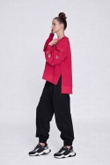 BLUZA Z OCZKAMI AMARANT