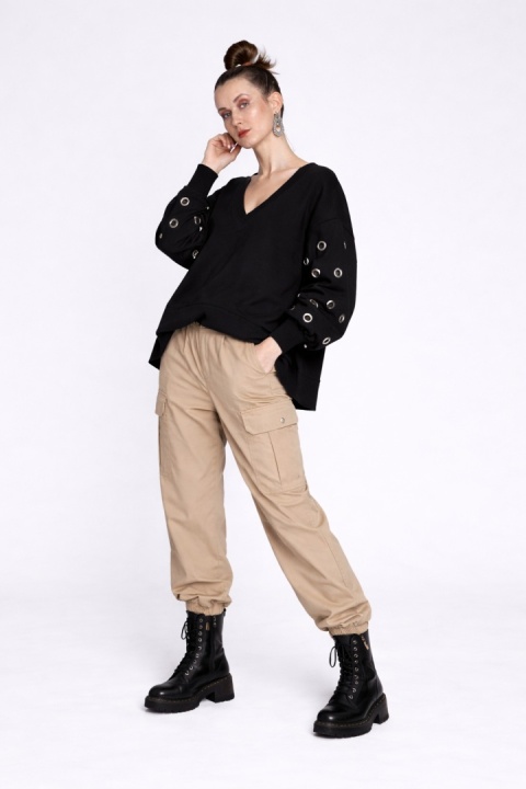 BLUZA Z OCZKAMI CZERŃ