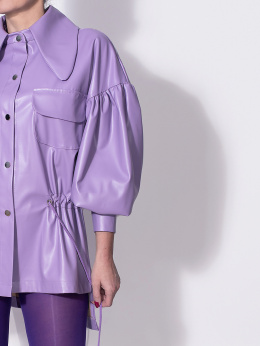 KOSZULA Z EKOSKÓRY LILA