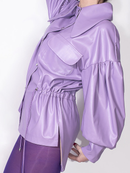 KOSZULA Z EKOSKÓRY LILA